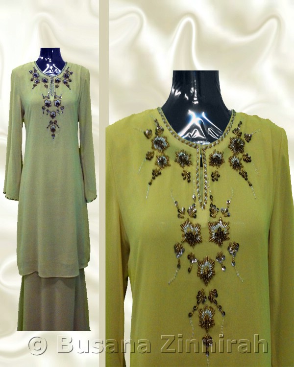 Busana Zinnirah Baju  Kurung  Chiffon  BKC047