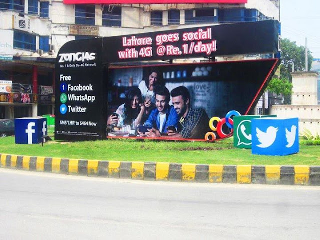 Zong 4G Creative Branding by Arrows Advertising 