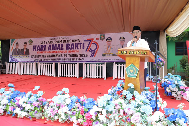 Ikuti Tasyakuran Bersama Hari Amal Bakti ke-79 Kemenag RI Kabupaten Asahan, Bupati Surya Sampaikan Ini