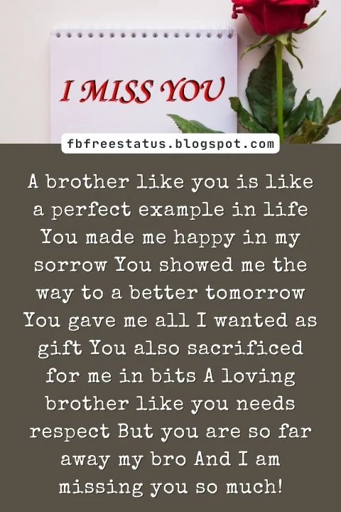 Missing You Messages for Brother Missing You Messages for Brother