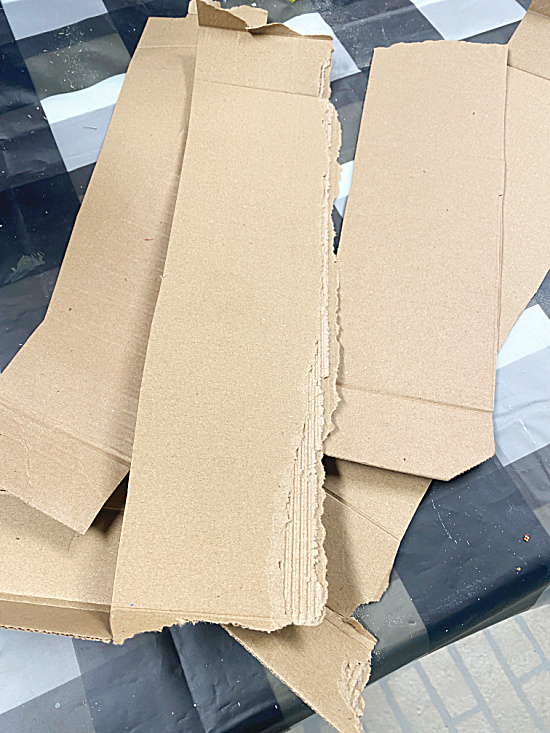 cardboard strips