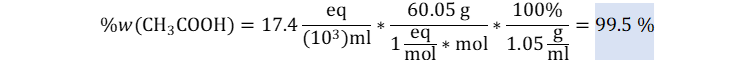 Cual es el porcentaje en peso de una solución de CH3COOH al 17.4 normal y densidad 1.05 g/ml, Determine el porcentaje en peso de una solución de CH3COOH al 17.4 normal y densidad 1.05 g/ml, Determinar el porcentaje en peso de una solución de CH3COOH al 17.4 normal y densidad 1.05 g/ml, Obtenga el porcentaje en peso de una solución de CH3COOH al 17.4 normal y densidad 1.05 g/ml, Obtener el porcentaje en peso de una solución de CH3COOH al 17.4 normal y densidad 1.05 g/ml, Calcule el porcentaje en peso de una solución de CH3COOH al 17.4 normal y densidad 1.05 g/ml, Calcular el porcentaje en peso de una solución de CH3COOH al 17.4 normal y densidad 1.05 g/ml, Halle el porcentaje en peso de una solución de CH3COOH al 17.4 normal y densidad 1.05 g/ml, Hallar el porcentaje en peso de una solución de CH3COOH al 17.4 normal y densidad 1.05 g/ml,