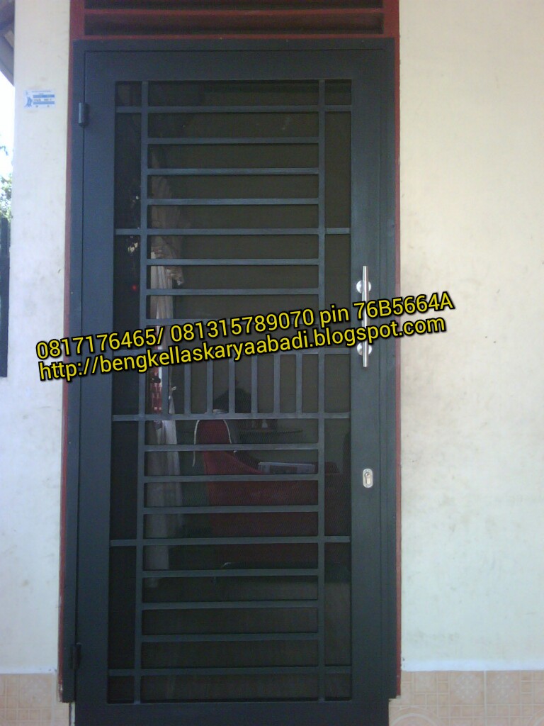 BENGKEL LAS KARYA ABADI DESAIN PINTU  TERALIS BESI KASA 