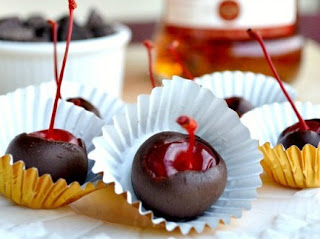 Tipsy Chocolate Cherries