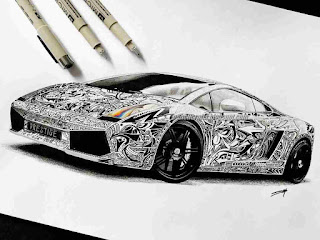 Lamboghini drawing adn sketches