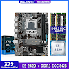  placa-mãe Machinista x79 lga 1356 conjunto kit com xeon e5 2420 processador cpu 8gb (2*4gb) ddr3