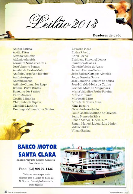 PROGRAMA DA FESTA DE NOSSA SENHORA DA CONCEIÇÃO - 2014 - PAG 36