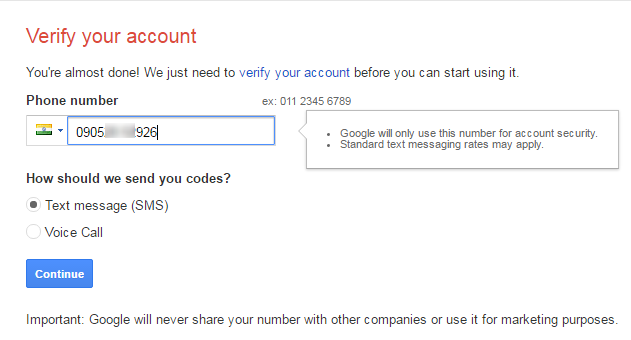 new gmail account create