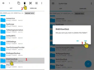 menghapus direktori app delete app directory