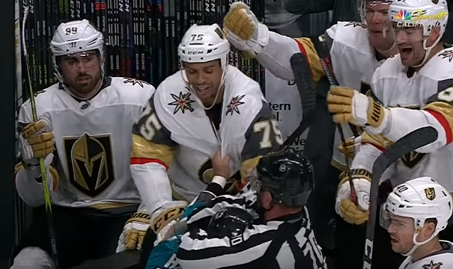 Micheal Haley pulls Ryan Reaves off bench