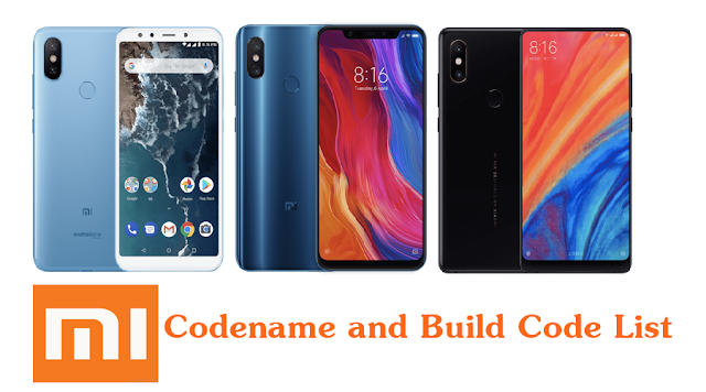 CODE NAME AND BUILD CODE LIST XIAOMI SMARTPHONE
