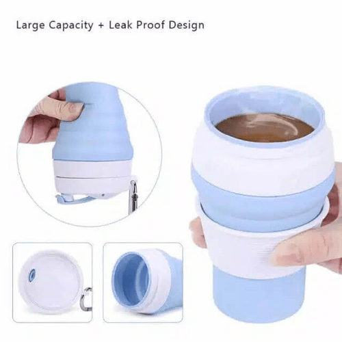 Gelas Lipat Travel Foldable Silikon Gelas Portable Kopi Teh