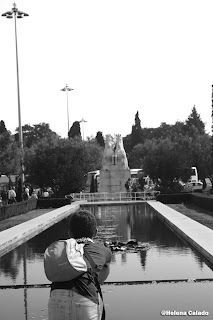 Foto a preto e branco - O meu filho em Belém