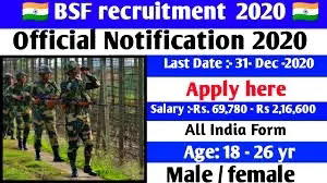 BSF Recruitment 2020 for Various Post