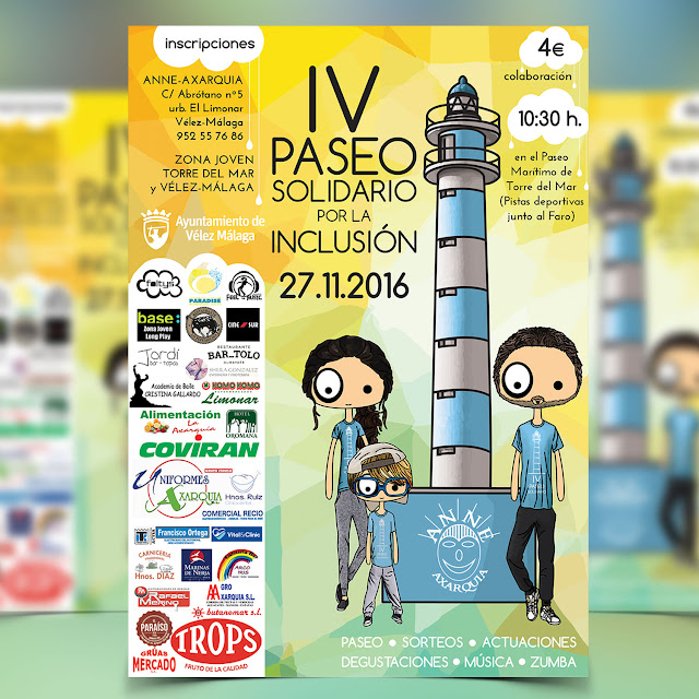 Cartel foltys vs el IV Paseo Solidario por la Inclusion | Poster foltys vs IV Solidary Walk for Inclusion 