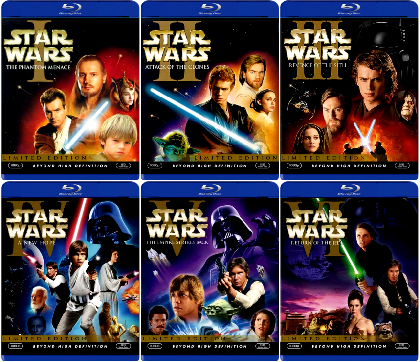 star wars vhs. Star Wars: The Complete Saga (Episodes I-VI) [Blu-ray] .99