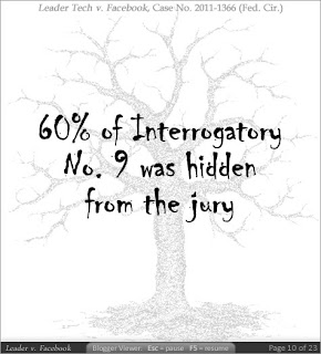 60% of Interrogatory No. 9 was hidden from the jury