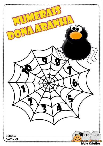 Atividades Dona Aranha numerais apostila completa