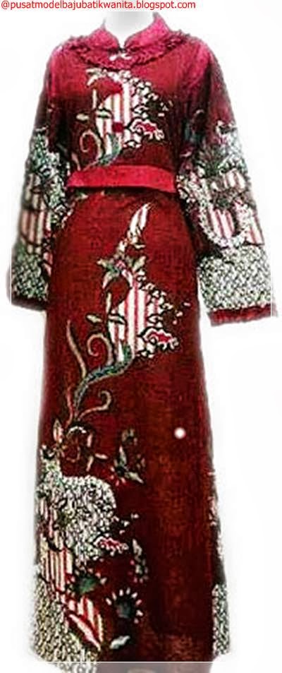 Model Baju Batik  Gamis  Modern  Wanita Terbaru Busana 