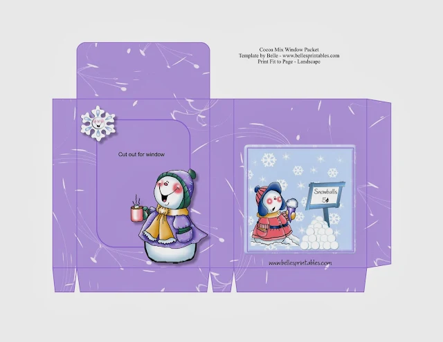 Snowman, Free Printable Box.