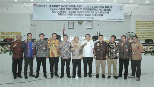 Rakor Monev Program Pemberantasan Korupsi Sumut