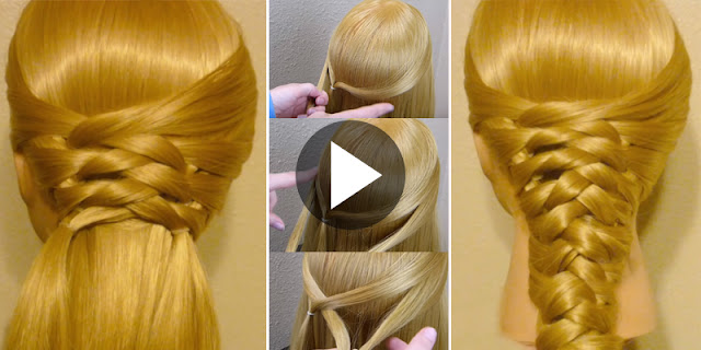 How To Create Zig Zag Woven Braid Hairstyle, See Tutorial