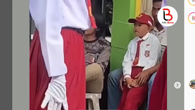 VIral! Siswa SD di Bone Dikeluarkan dari Barisan Gerak Jalan karena Baju Seragamnya Kekuningan