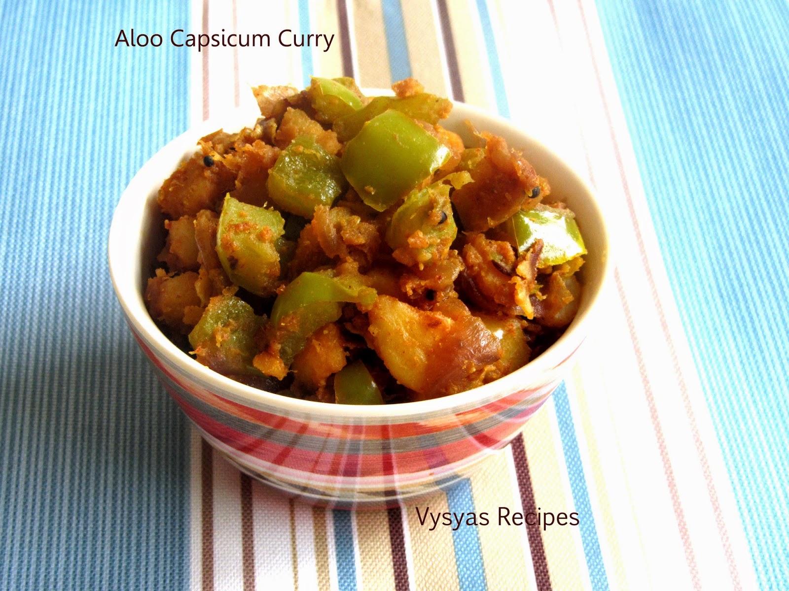 Potato capsicum curry