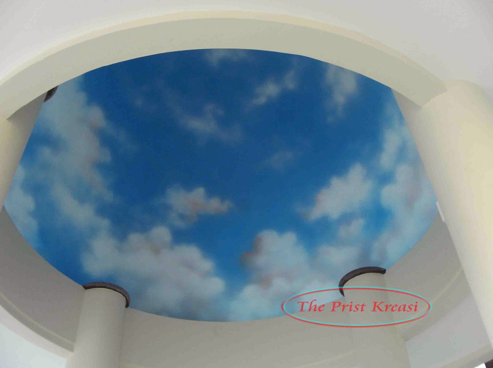 Jasa lukis gambar awan diplafon plafon motif awan