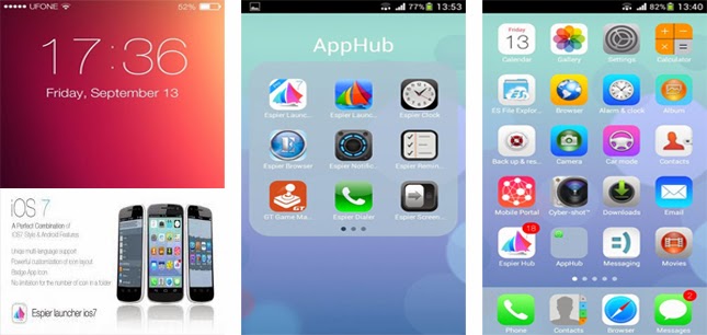 تطبيق Espier Launcher iOS7