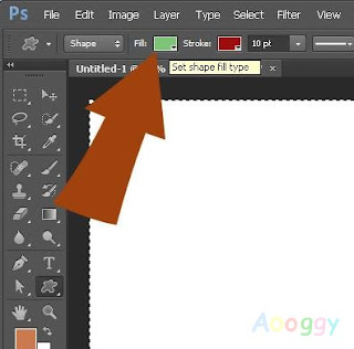 add arrow to an image Select Set Shape Fill Type