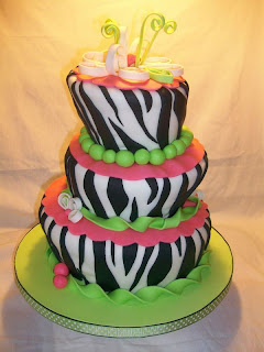 Zebra Birthday Cake