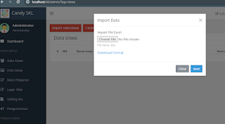 import data siswa candy skl