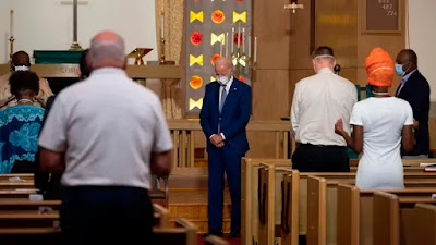 Biden in church