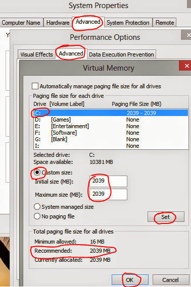 Increase or Decrease the Size of Virtual Memory and Paging File