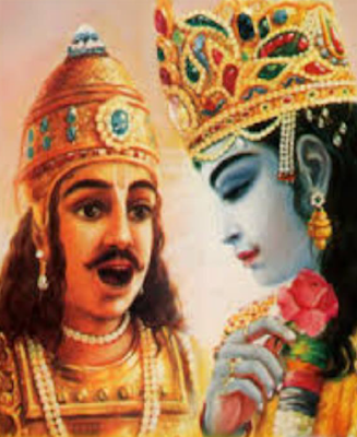 The great warrior Arjuna enquiring  Sri Krishna who is Sthita-prajña