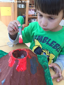 How to make a papier mache volcano with children