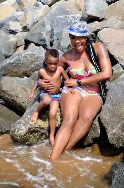 Photo of Angela Okorie and her son