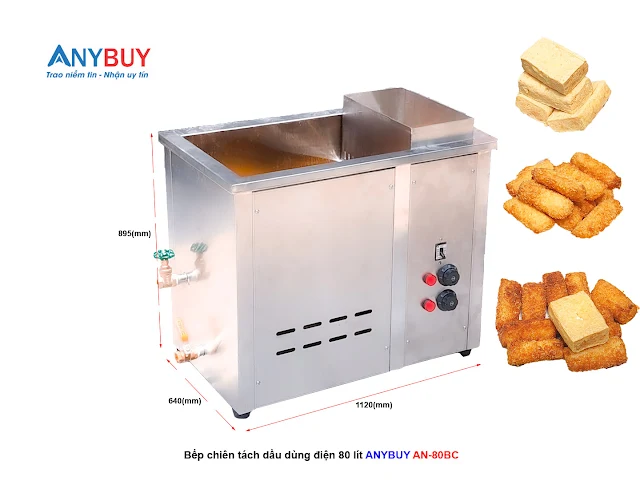 Bếp chiên tách dầu dùng điện 80 lít ANYBUY AN-80BC