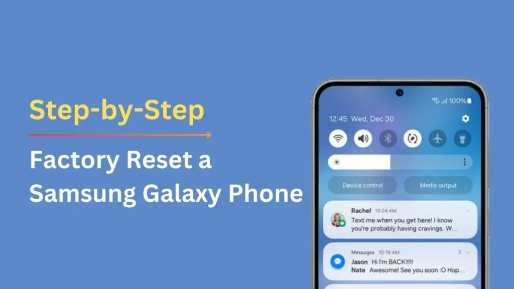 "Learn how to factory reset your Samsung Galaxy phone with this step-by-step guide. Restore your device to its original settings and erase all data.