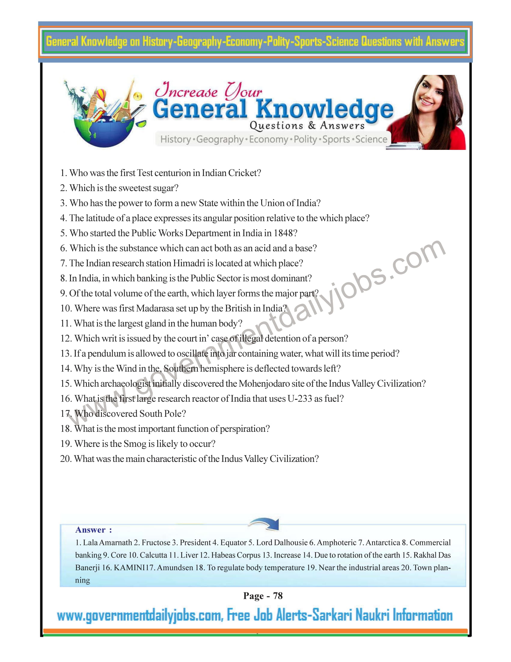 Hard GK Questions with Answers in English