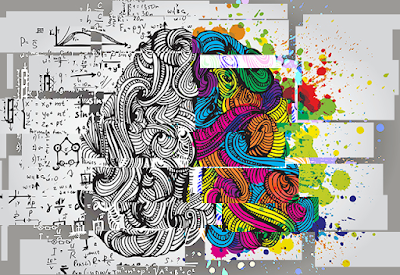 brain diagram showing distortions in language and perception