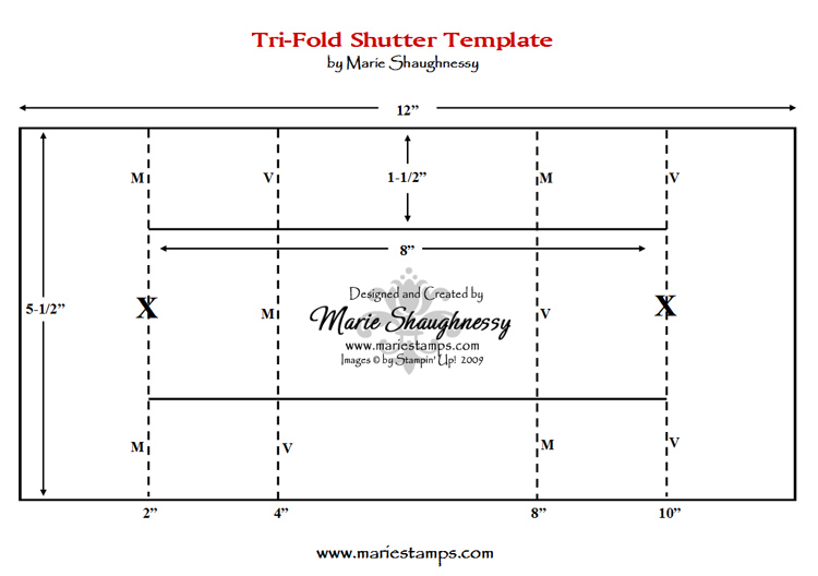 TRIFOLD SHUTTER DIRECTIONS Note If following the template above