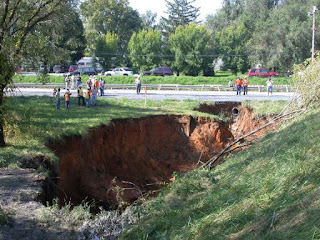 Water erodes rock foundations and can produce sinkholes. Christians need to be aware of compromise that ruins foundations in our lives and organizations.