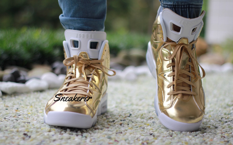 Gold Air Jordan 6 Pinnacle On Feet 854271-730