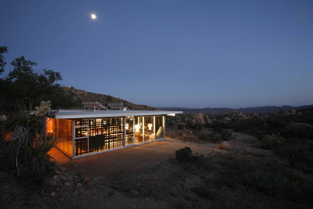 We'll be sharing our "Best of Airbnb" over the next few months. First up, is this off-grid house in Pioneertown, California. Named as one of the Best Homes in America, by Dwell, it's stunning on the inside and has staggering views out across the cactus-filled desert. Located just near Joshua Tree National Park California