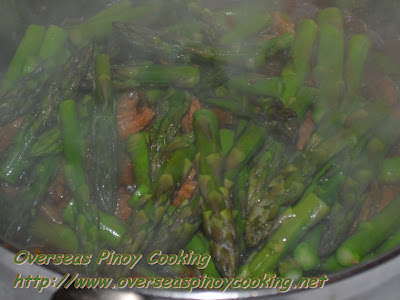 Adobong Asparagus - Cooking Procedure