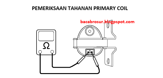 pemeriksaan tahanan primary coil tipe single coil pack