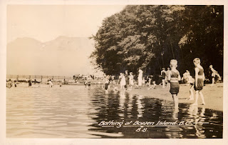 Bathing at Bowen Island, B.C. 1920s? CVA AM75 P-24 