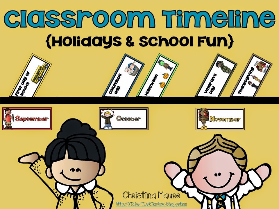 http://www.teacherspayteachers.com/Product/Classroom-Timeline-Holidays-School-Fun-1309690